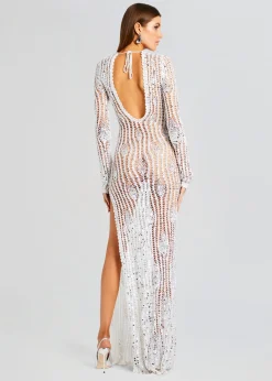 Retrofete Cherri Sequin Crochet Dress White Outlet