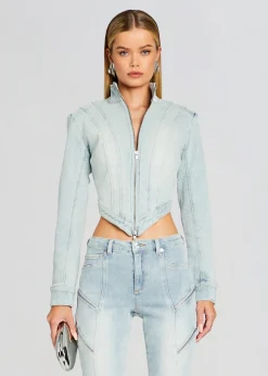 Retrofete Chrissy Denim Jacket Skylight Fashion