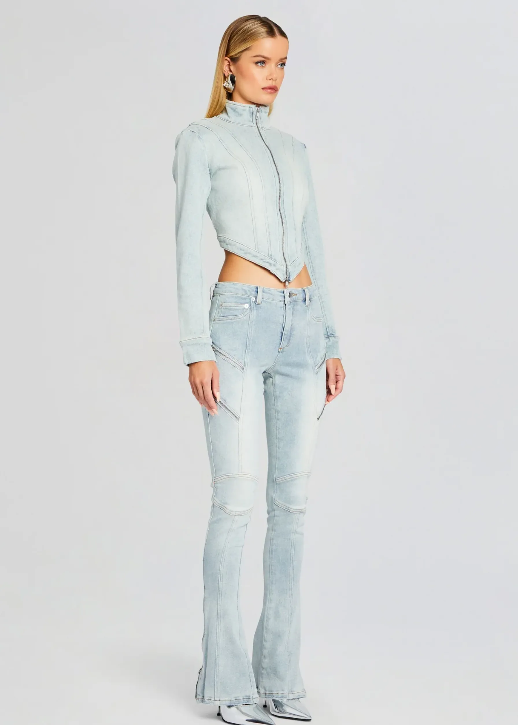 Retrofete Chrissy Denim Jacket Skylight Sale