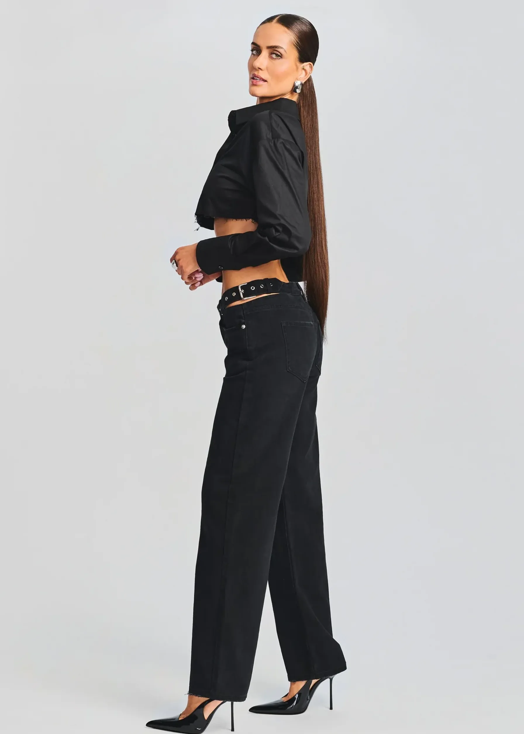 Retrofete Christy Straight Leg Jean Stone Black Cheap