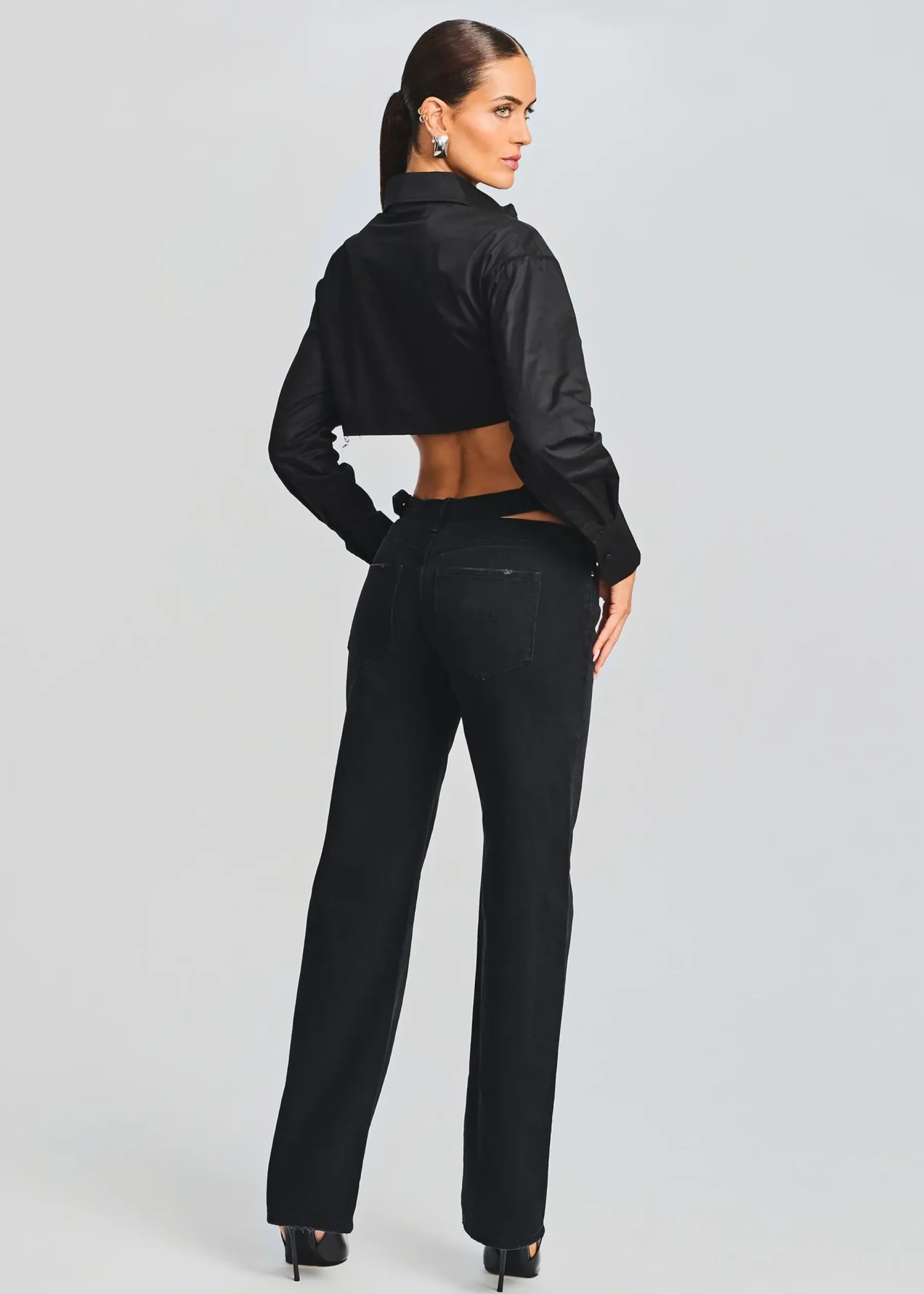 Retrofete Christy Straight Leg Jean Stone Black Cheap