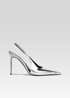 Retrofete Cindy Slingback Heel Silver Hot