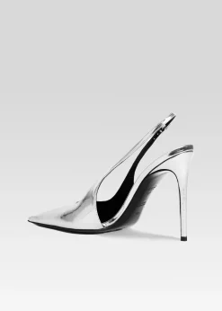 Retrofete Cindy Slingback Heel Silver Hot