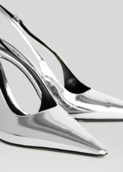 Retrofete Cindy Slingback Heel Silver Hot
