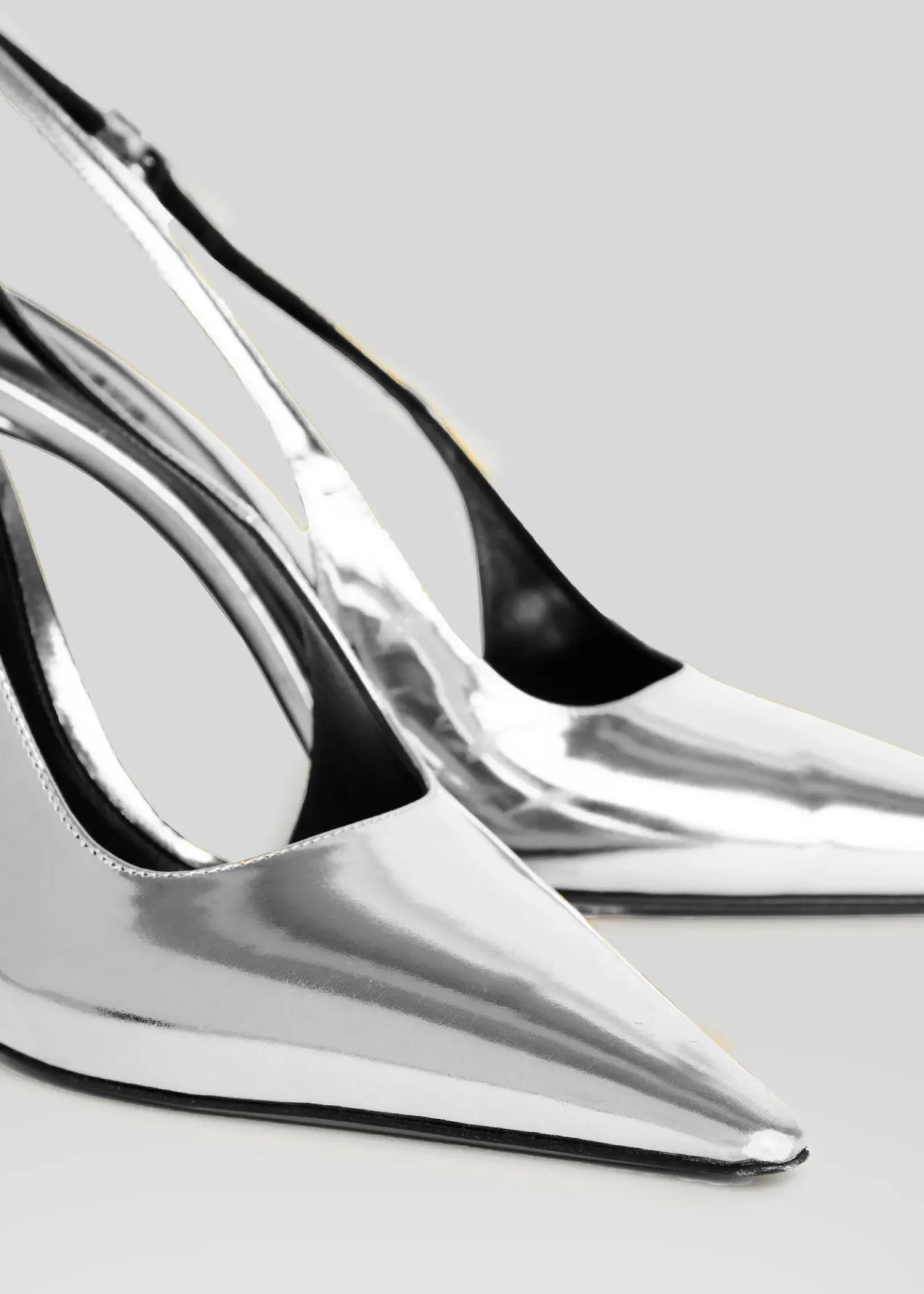 Retrofete Cindy Slingback Heel Silver Hot
