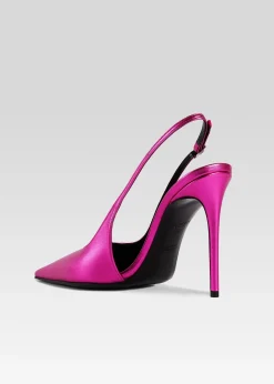 Retrofete Cindy Slingback Heel Metallic Pink Hot