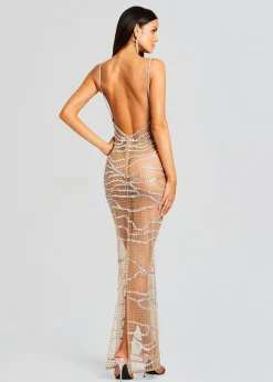Retrofete Citrine Embellished Dress Tannin/Silver Shop