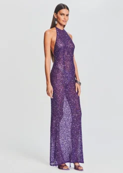 Retrofete Clarisse Sequin Dress Amethyst Fashion