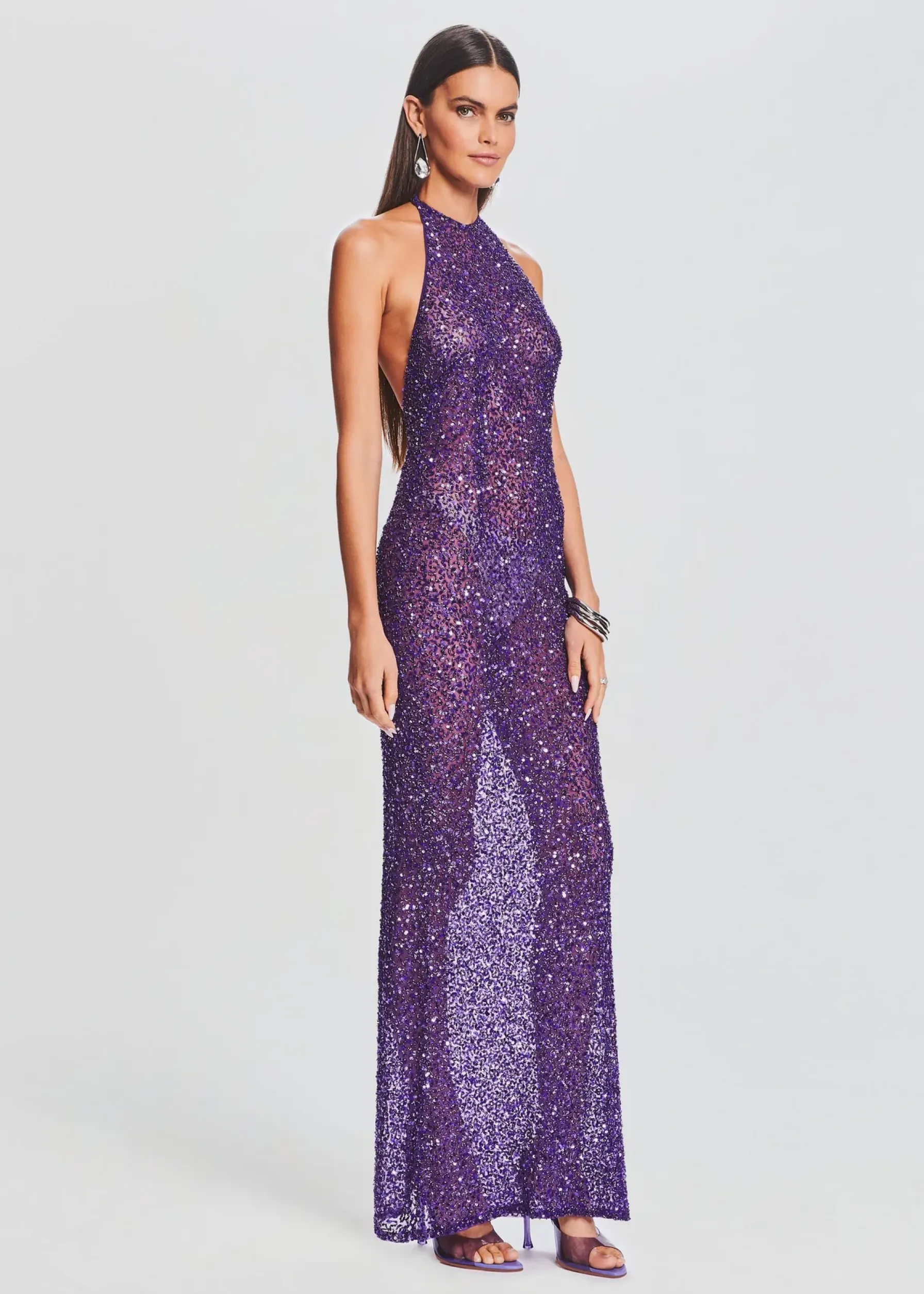 Retrofete Clarisse Sequin Dress Amethyst Fashion