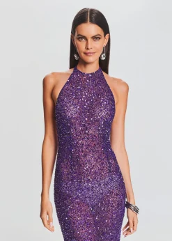 Retrofete Clarisse Sequin Dress Amethyst Fashion