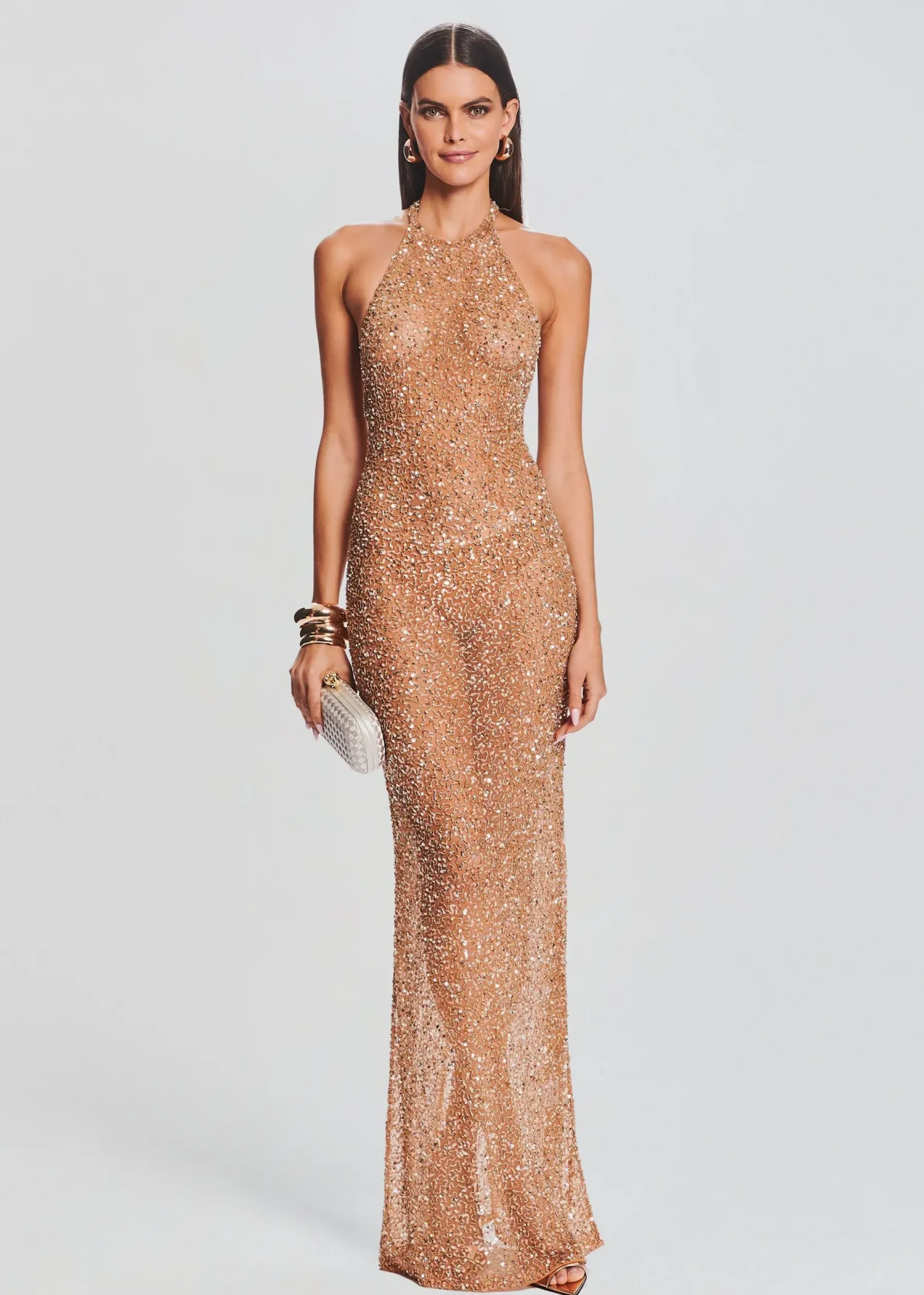 Retrofete Clarisse Sequin Dress Champagne Clearance