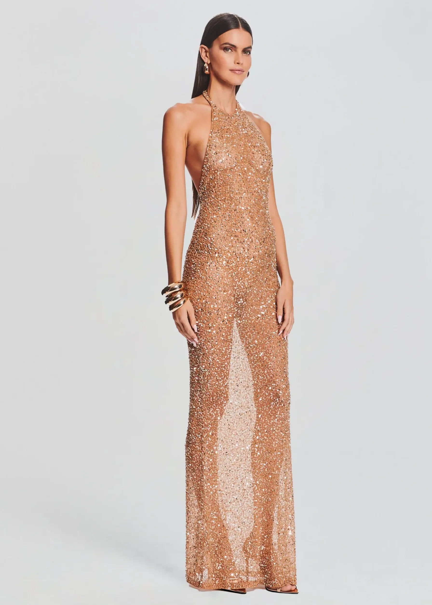 Retrofete Clarisse Sequin Dress Champagne Online