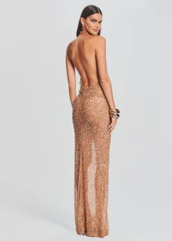 Retrofete Clarisse Sequin Dress Champagne Online