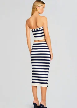 Retrofete Cleat Knit Skirt Cream/ Navy Sale