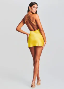 Retrofete Clever Silk Mini Dress Citric Shop