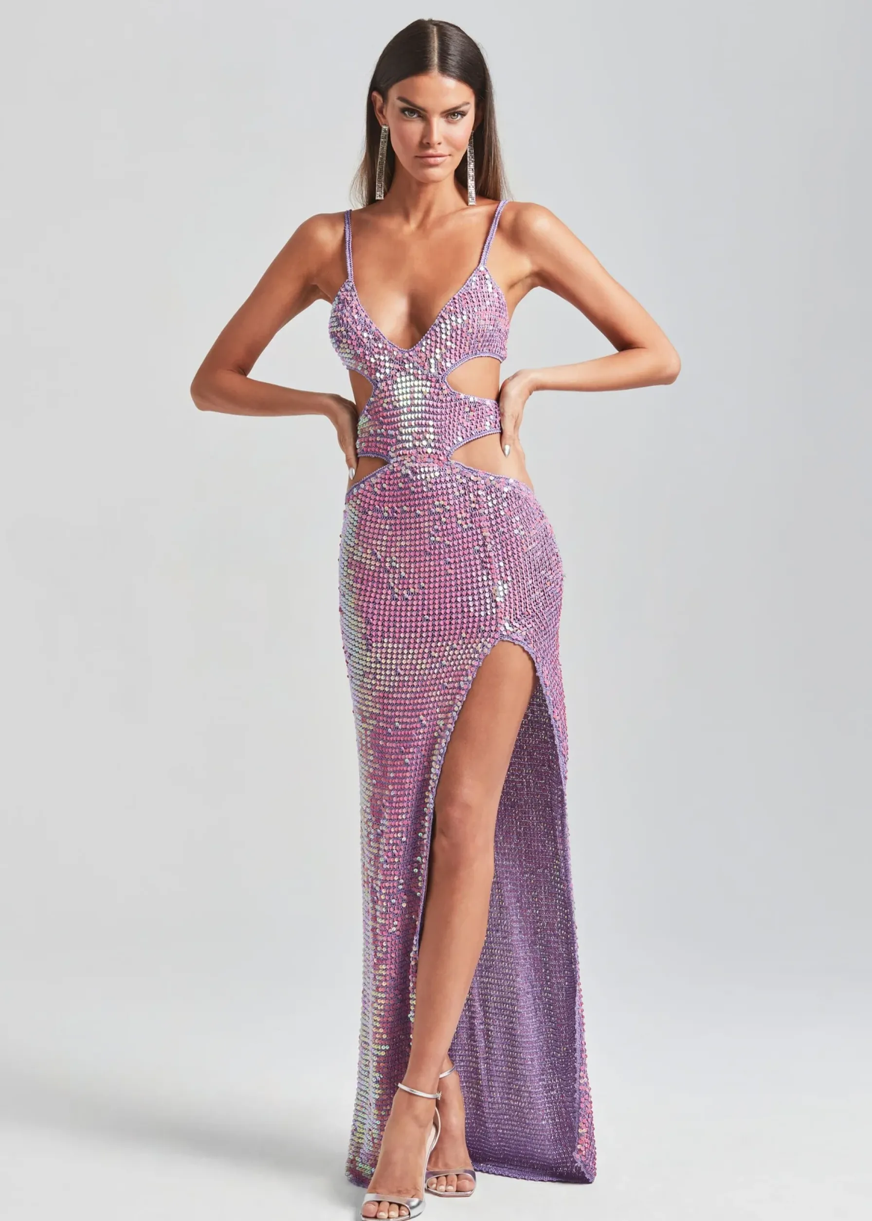 Retrofete Coco Crochet Dress Iridescent Lilac/Pink Shop