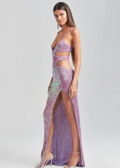 Retrofete Coco Crochet Dress Iridescent Lilac/Pink Hot