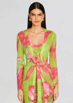 Retrofete Cruz Knit Duster Lime Anthurium Discount