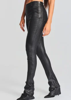Retrofete Danica Coated Denim Pant Gator New