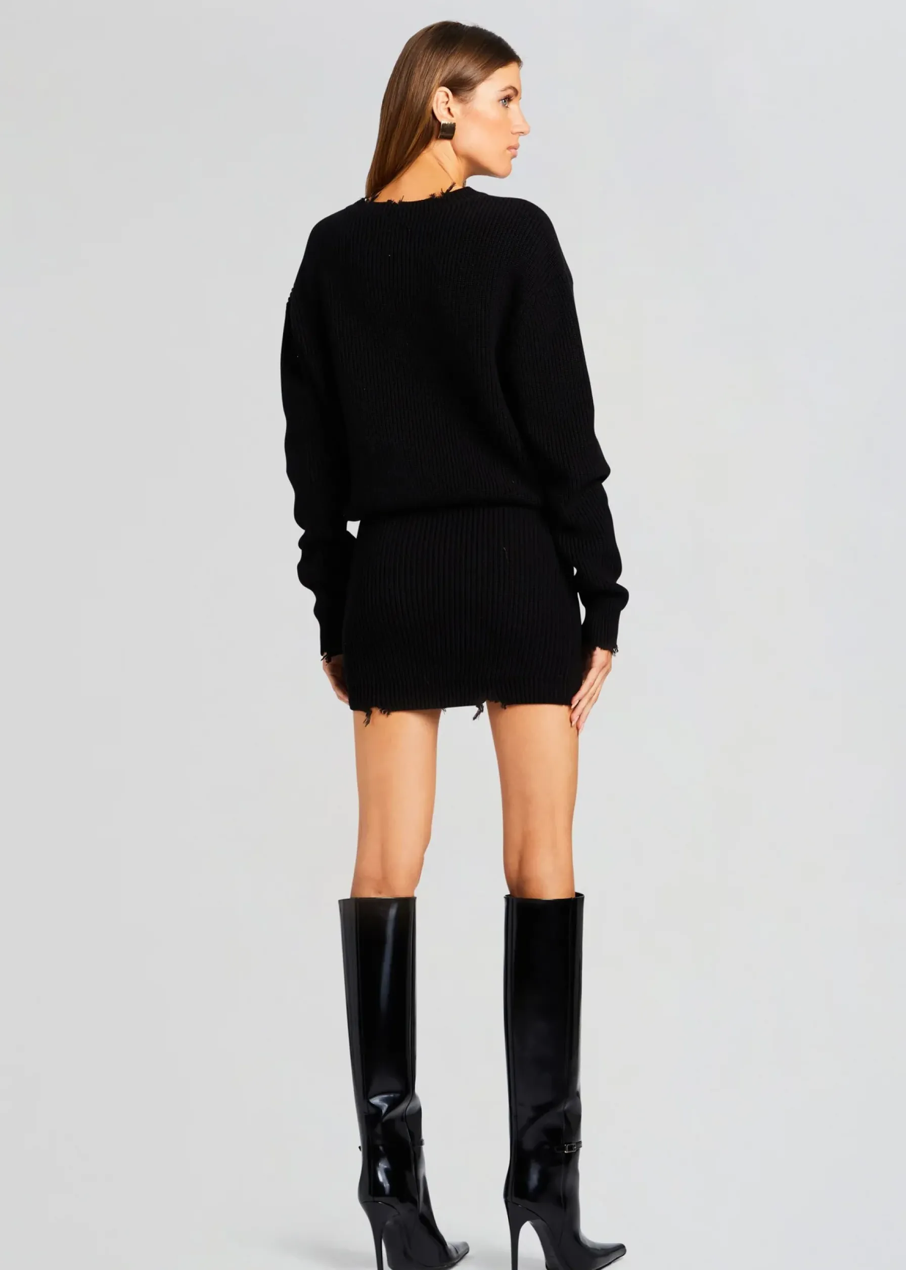 Retrofete Daniella Sweater Dress Black Cheap