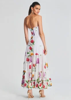 Retrofete Danny Long Dress White Bonita Outlet