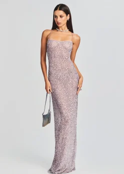 Retrofete Dante Sequin Dress Mink Grey Cheap