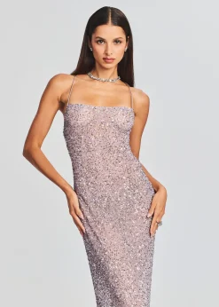 Retrofete Dante Sequin Dress Mink Grey Hot