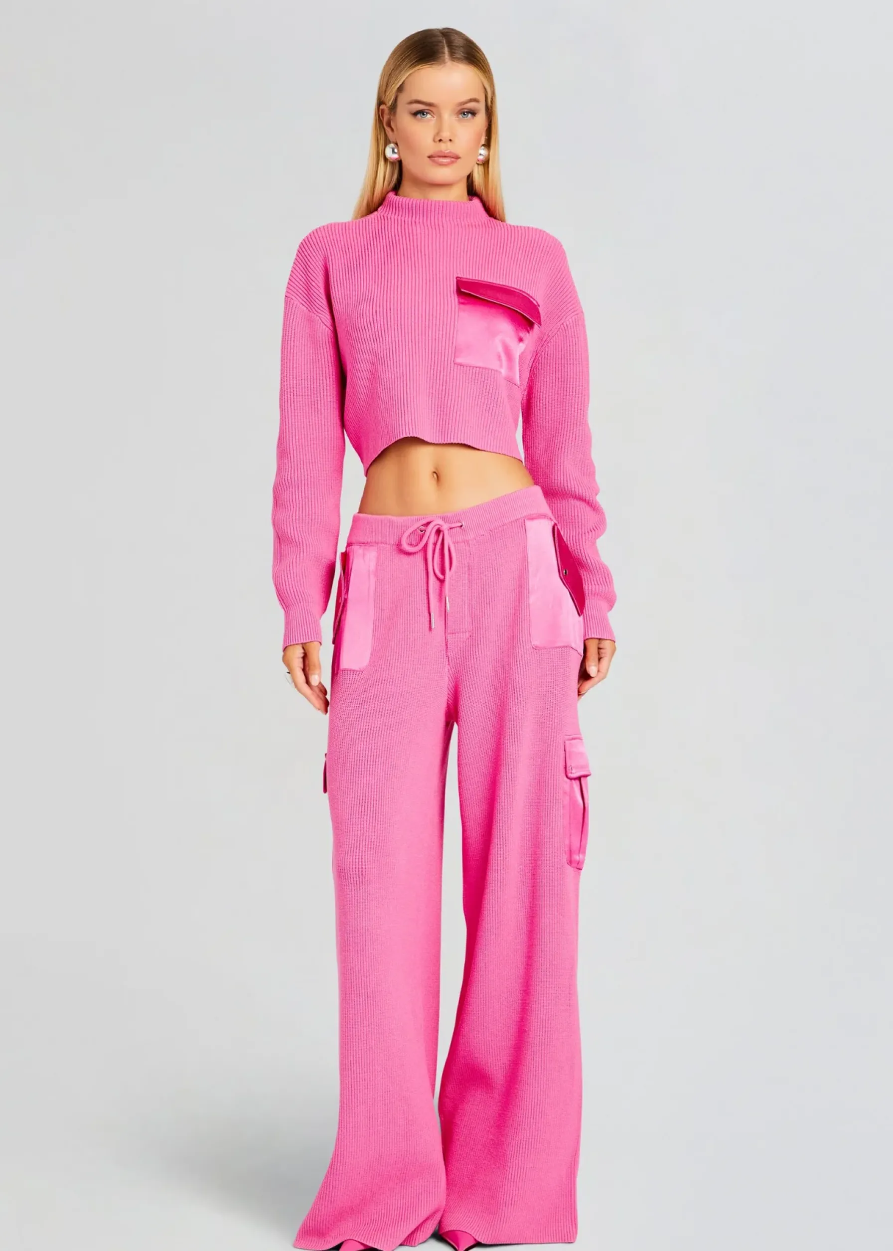 Retrofete Daph Knit Cargo Pant Malibu Pink Discount