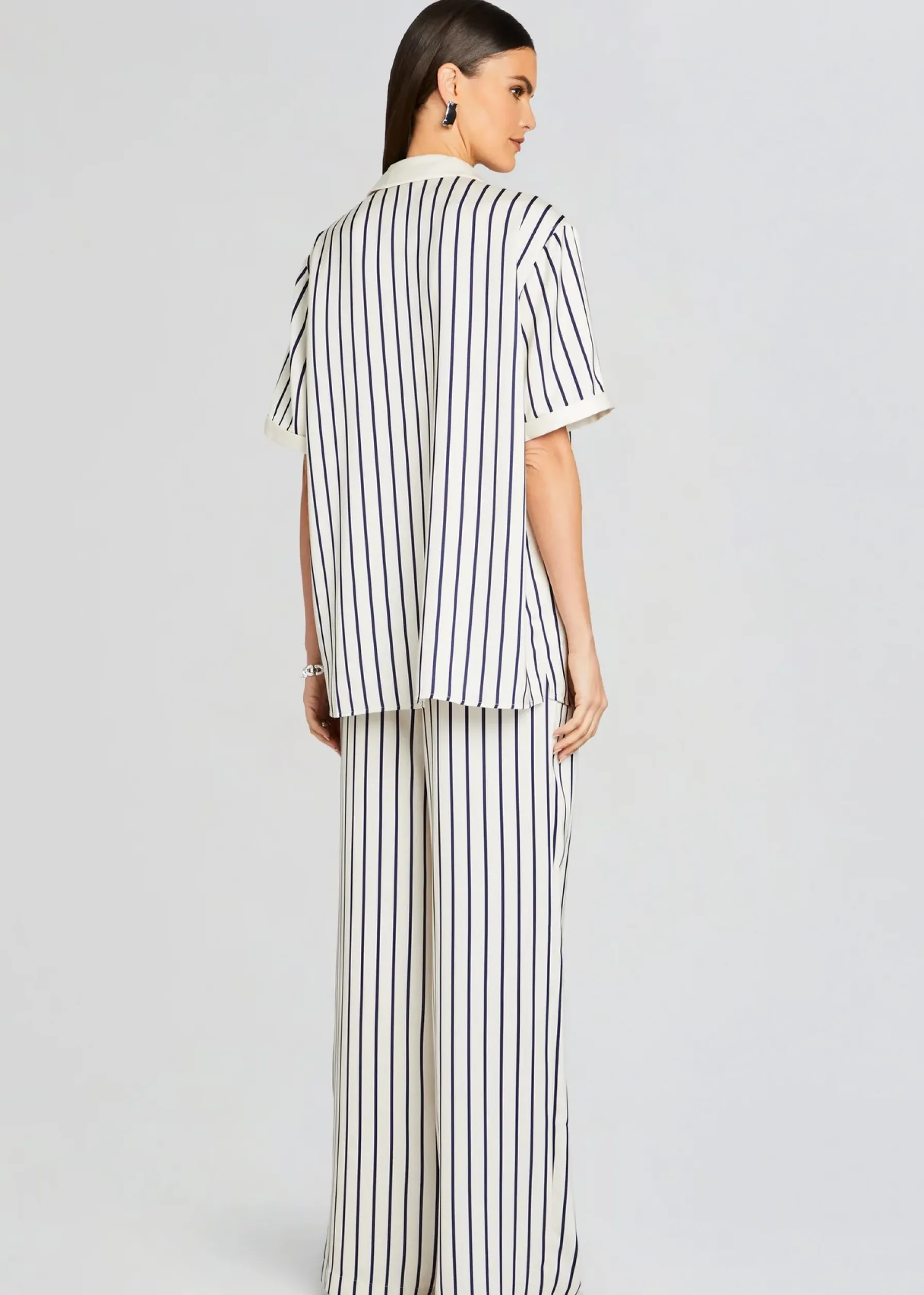 Retrofete Davey Blouse Navy/ Ivory Stripe Best Sale