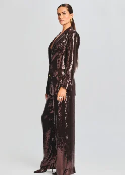 Retrofete Dawn Sequin Blazer Dark Chocolate Best Sale