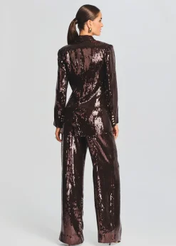 Retrofete Dawn Sequin Blazer Dark Chocolate Cheap