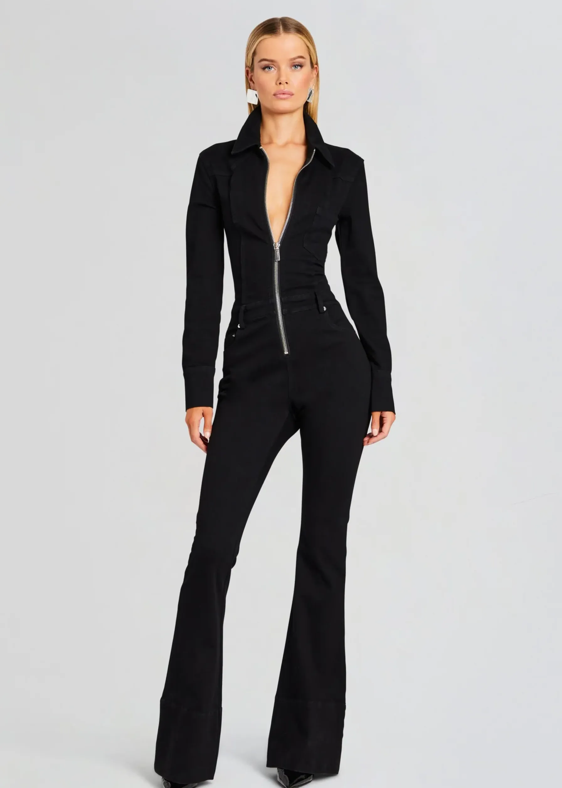 Retrofete Deedee Denim Jumpsuit Stone Black Cheap