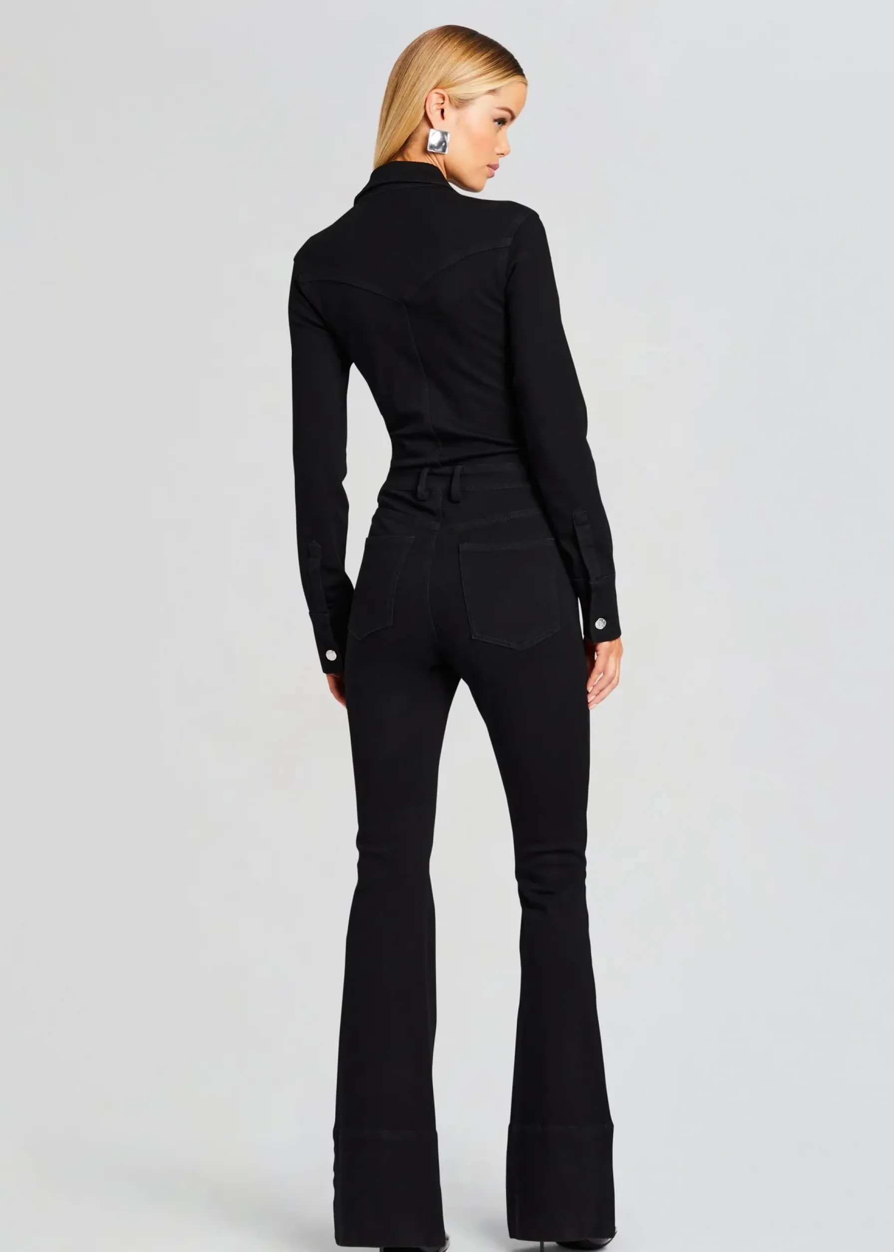 Retrofete Deedee Denim Jumpsuit Stone Black Cheap