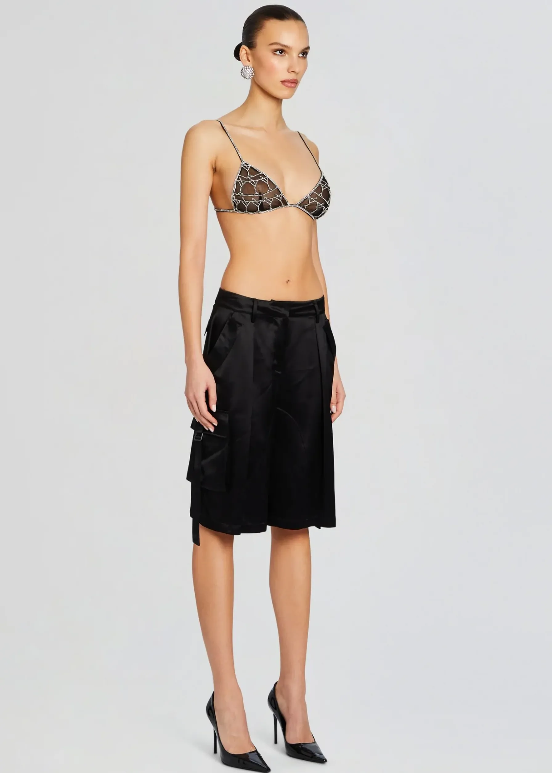 Retrofete Deja Crystal Bra Black/Silver Fashion