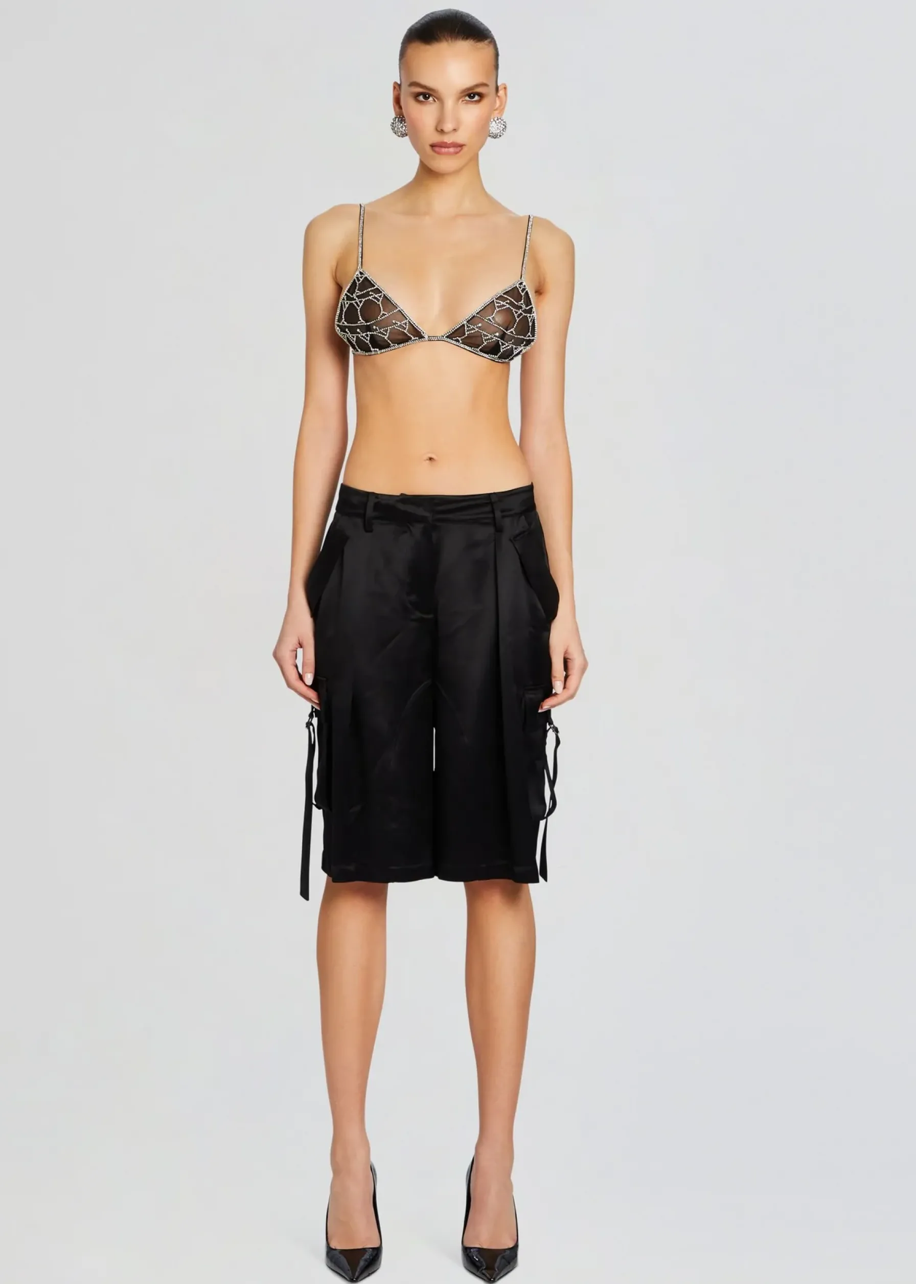 Retrofete Deja Crystal Bra Black/Silver Fashion
