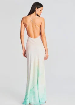 Retrofete Destiny Silk Dress Turquoise Bay Store