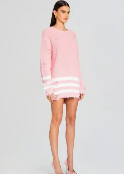 Retrofete Devin Sweater Baby Pink/White Store