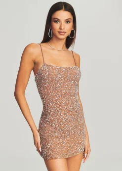 Retrofete Dionne Sequin Dress Silver/Nude Online