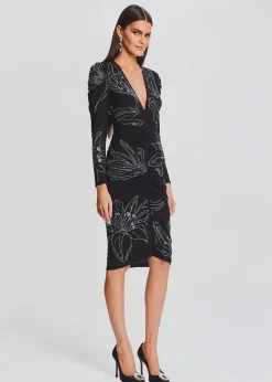 Retrofete Dream Midi Dress Black Cheap