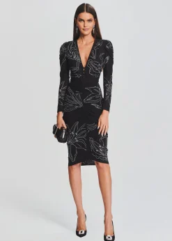Retrofete Dream Midi Dress Black Cheap