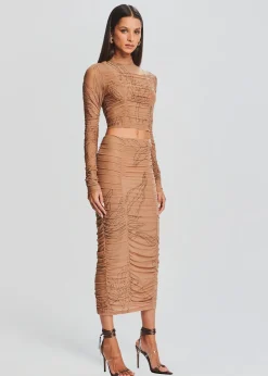 Retrofete Dream Midi Skirt Nude Cheap