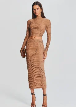 Retrofete Dream Midi Skirt Nude Cheap