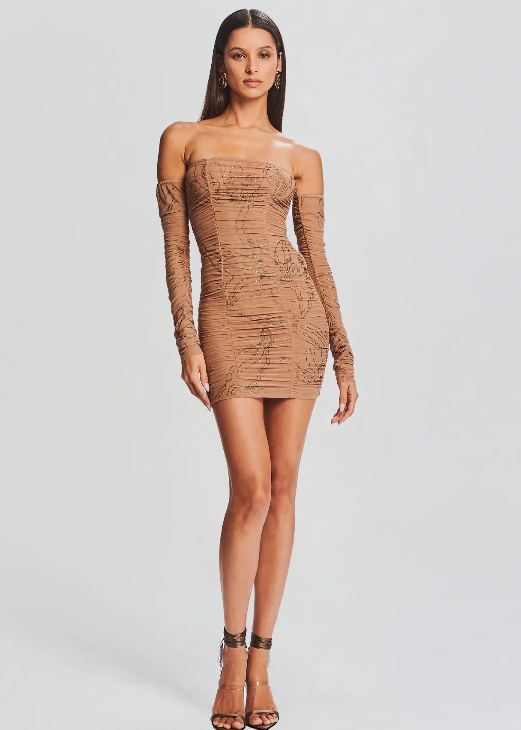 Retrofete Dream Mini Dress Nude New