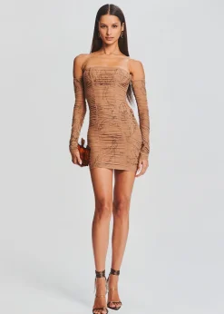 Retrofete Dream Mini Dress Nude New