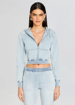 Retrofete Edith Terry Cropped Hoodie Skylight Terry Best