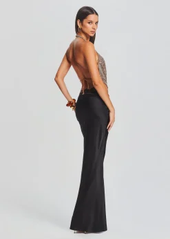 Retrofete Eleanor Sequin Top Tannin/Silver Best Sale