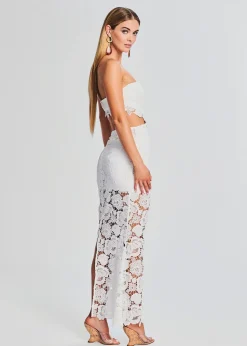 Retrofete Eliza Lace Maxi Dress White Flash Sale