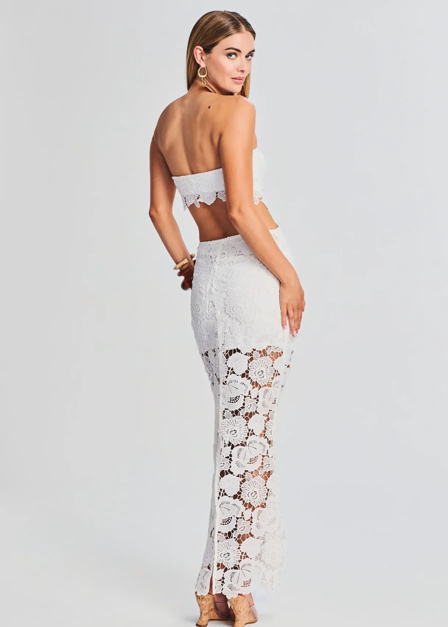 Retrofete Eliza Lace Maxi Dress White Flash Sale