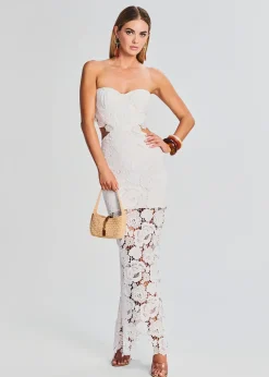 Retrofete Eliza Lace Maxi Dress White Flash Sale