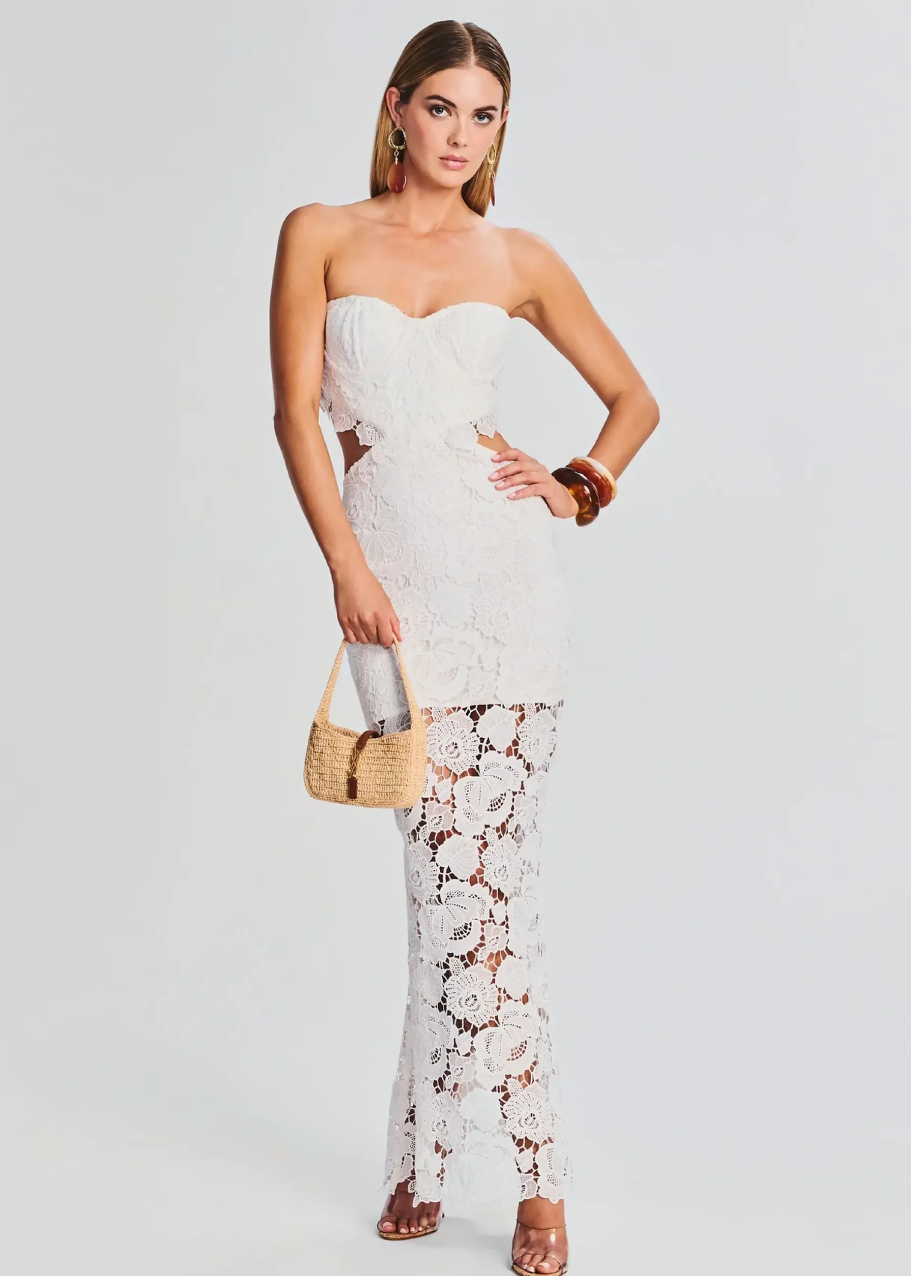 Retrofete Eliza Lace Maxi Dress White Flash Sale